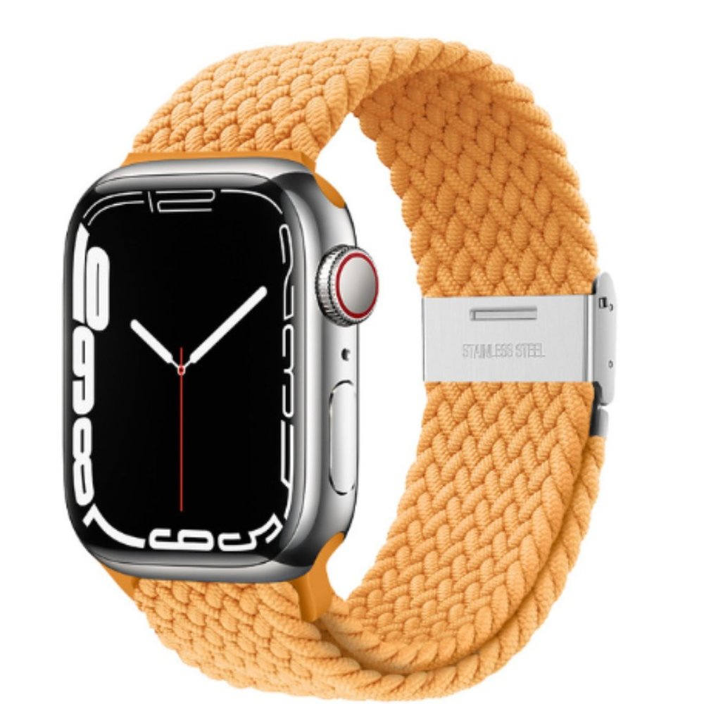 NEW Adjustable Orange Braided Solo Loop For Apple Watch